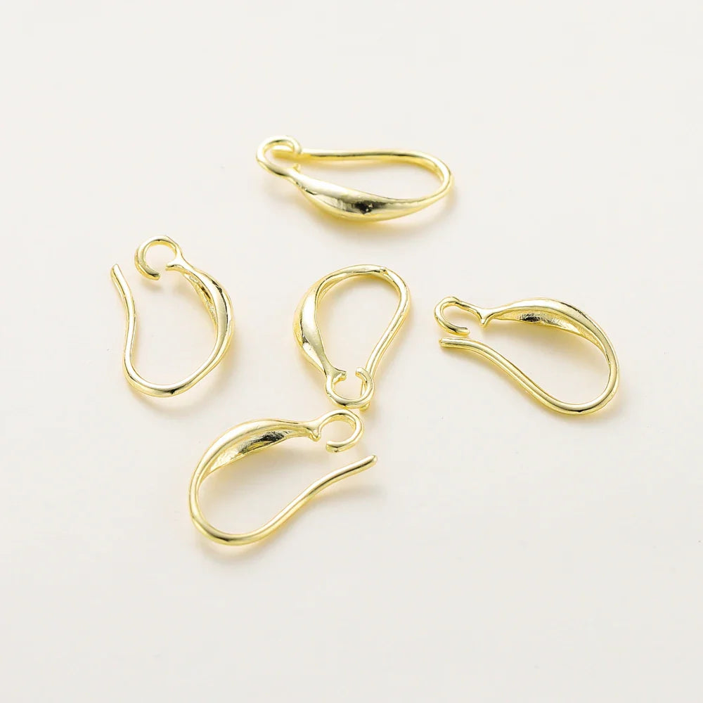 10pcs/lot 14K 18K Real Gold Earing Pendant Hook Ear Wire Hook For DIY Jewelry Making Earing Charms Accessories Components Vera Lux