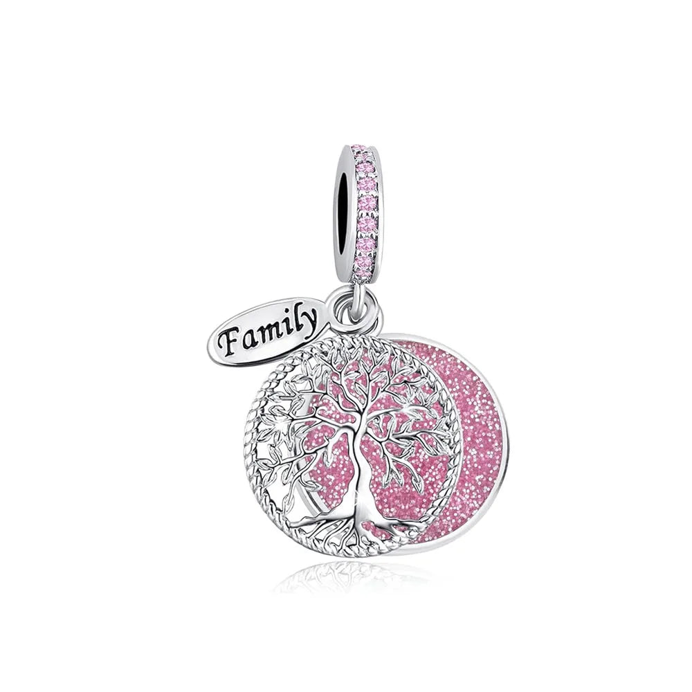 2026 Spring Pink Series Ballon Butterfly Flower Pendant Fit S925 European 925 Sterling Silver Bracelet Bangles Necklace Vera Lux