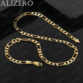 ALIZERO 18K Gold Necklace 16/18/20/22/24/26/28/30 Inch 6mm Figaro Chain Necklaces For Men Women Fine Jewelry Accessories Vera Lux