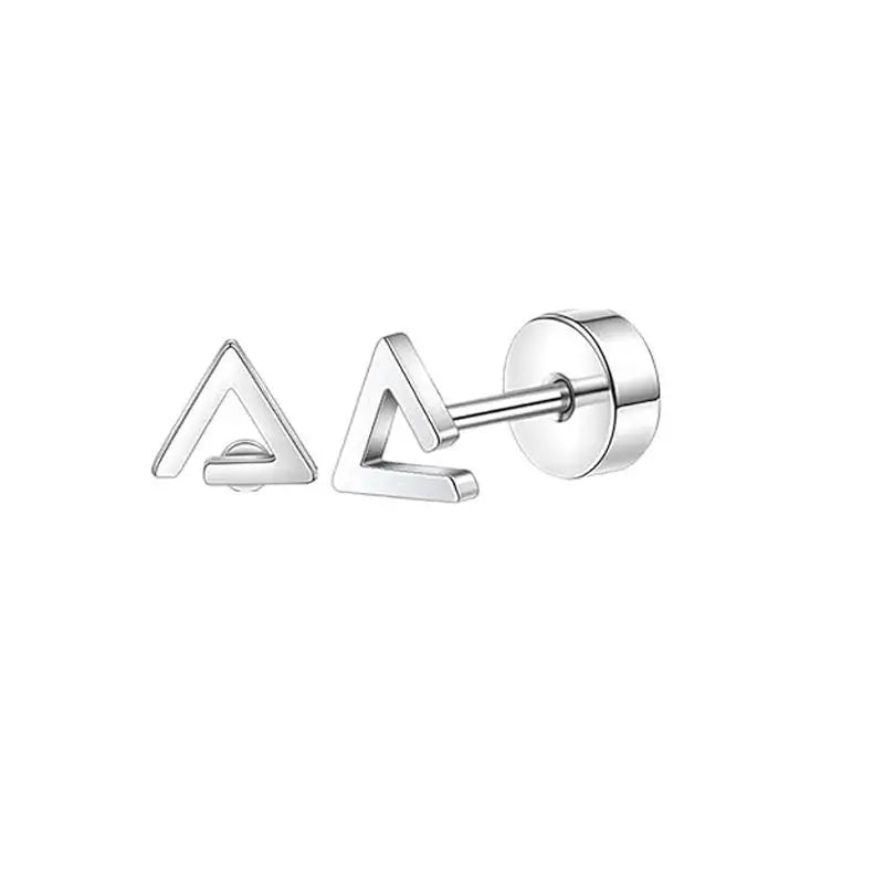 2PCS/Set Stainless Steel Heart Moon Earbone Stud Screw Ball Stud Earrings for Women Fashion Ear Tragus Cartilage Body Piercing Vera Lux