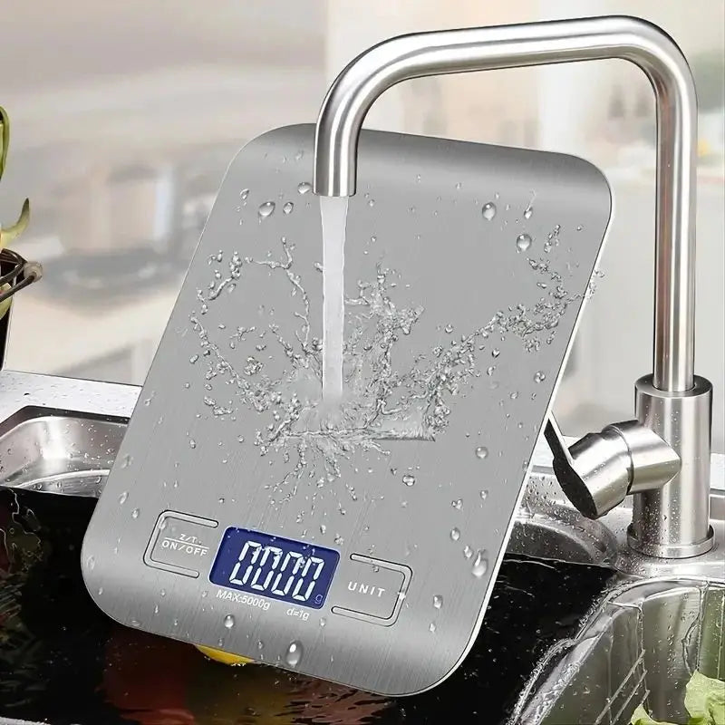 Electronic Digital Kitchen Scale  LED Display 10kg 5kg/1g Stainless Steel Panel Scales Home Jewelry Food Snacks Weighing Tools Whatever the Treasure