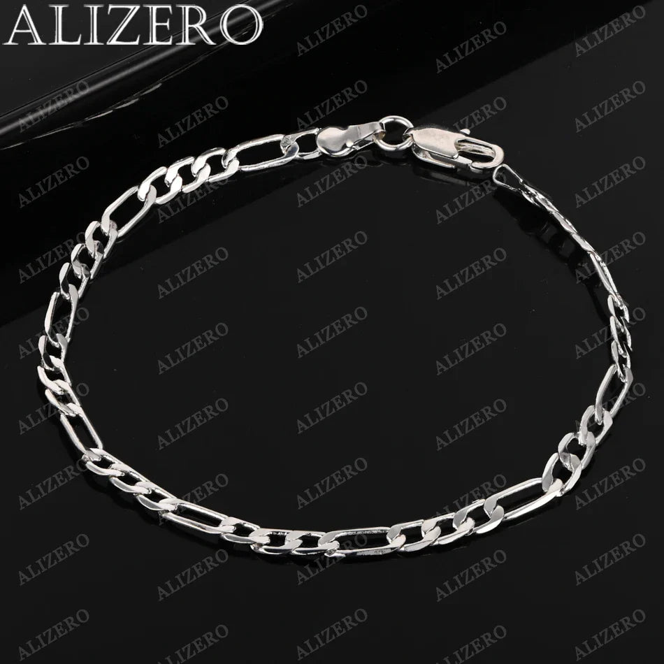 ALIZERO 925 Sterling Silver Bracelet 4/6/8/10/12mm Chain Bracelets For Men Women Fashion Party Fine Jewelry Wholesale Vera Lux