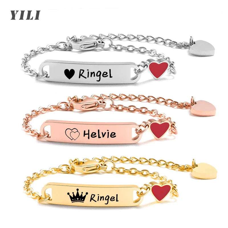 Personalized Baby Name Bracelet 14K Gold Plated Customized ID Bracelets for Girls Boys Custom Text Bracelet New Born Gift Vera Lux