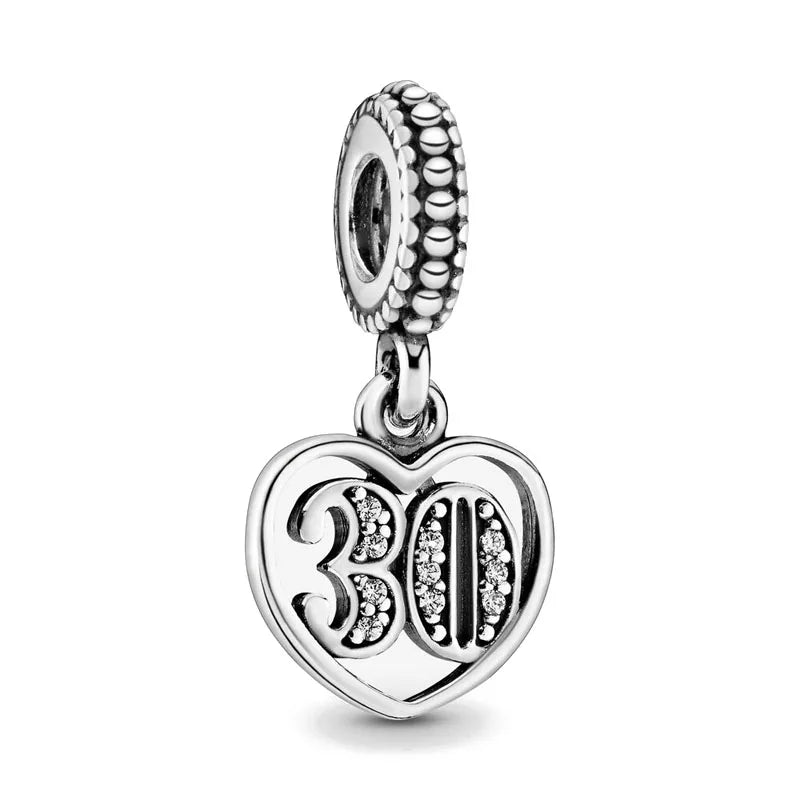 2026 New S925 Silver Robot Cross Digital Pendant, Suitable for Original Bracelets, DIY Accessories, Women's Charm Jewelry Gifts Vera Lux