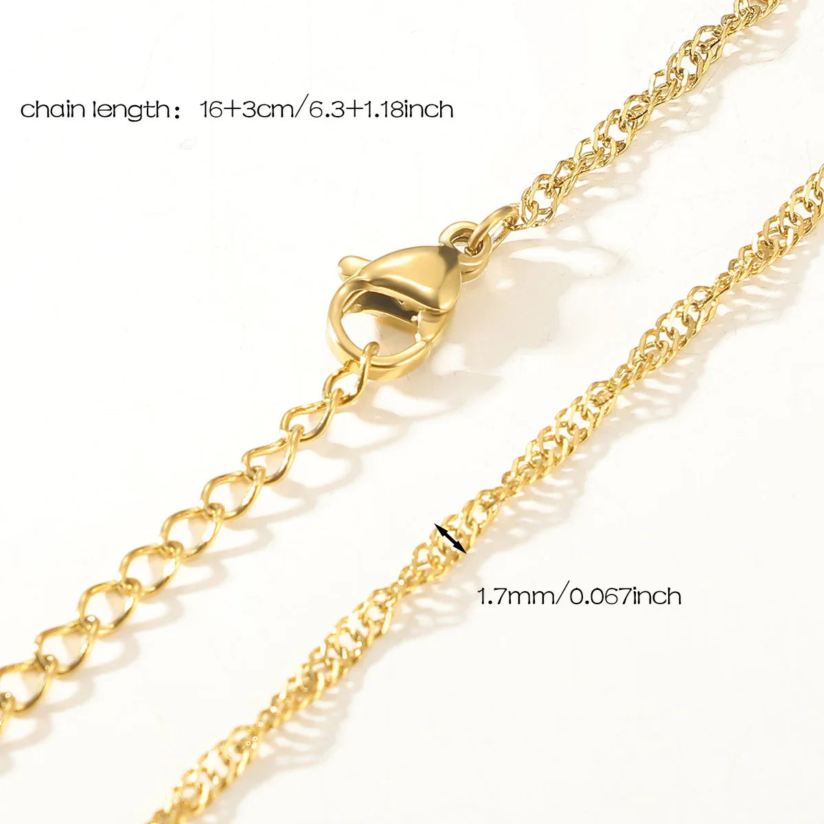 10pcs/Lot 45cm Stainless Steel Golden/Silvery Color 304 Chains Necklace Women Jewelry Making Accessories DIY Handmade Supplies Vera Lux
