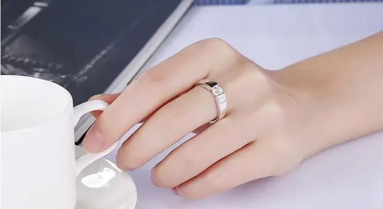 Charm 925 Sterling Silver Rings For Women Shining crystal size 7/8/9/10 Fashion Party Gifts engagement wedding Jewelry Vera Lux