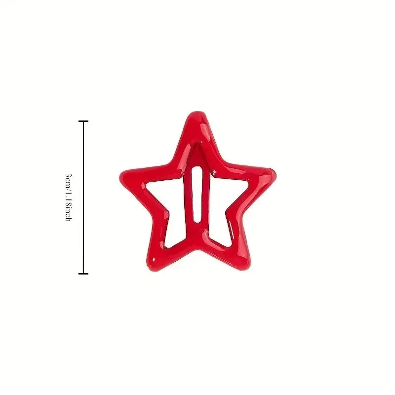 5/30/50/70Pcs/set Mixed load Y2K BB Solid Star Hairclips Colorful Sweet Star Barrettes ersatile Metal Snap Clip Accessories Vera Lux