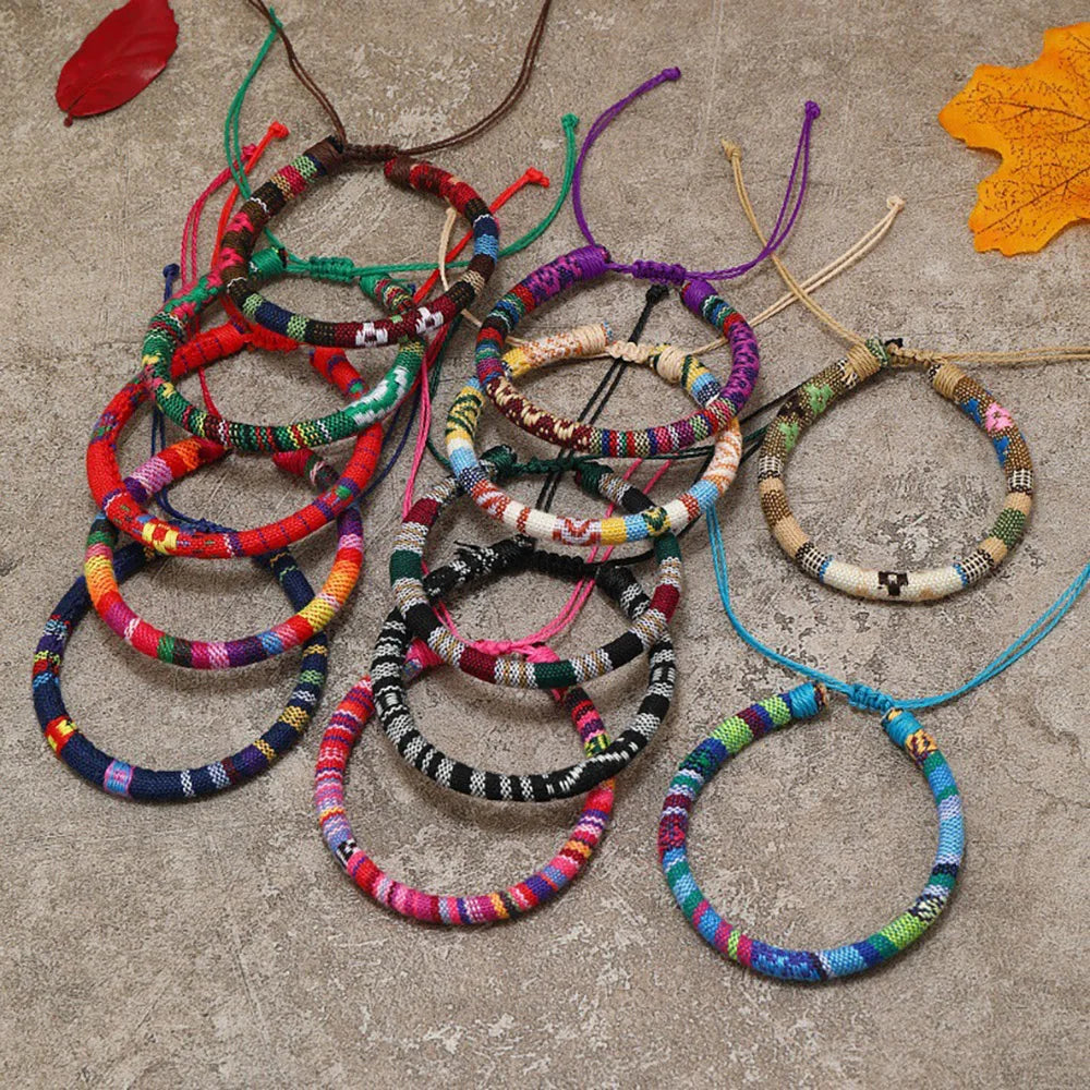 12Pcs Bohemian Surfer Beach Bracelet Set Men & Women Braided Boho Summer Bracelets Handmade Festival Jewelry Accessories Vera Lux