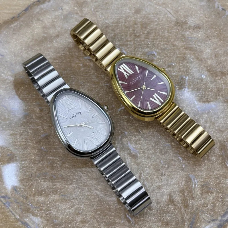 New Ladies Watches gift Snake Head Watch for Women Luxury Fashion Steel Strap Quartz Wristwatches Dropshipping Clock Vera Lux