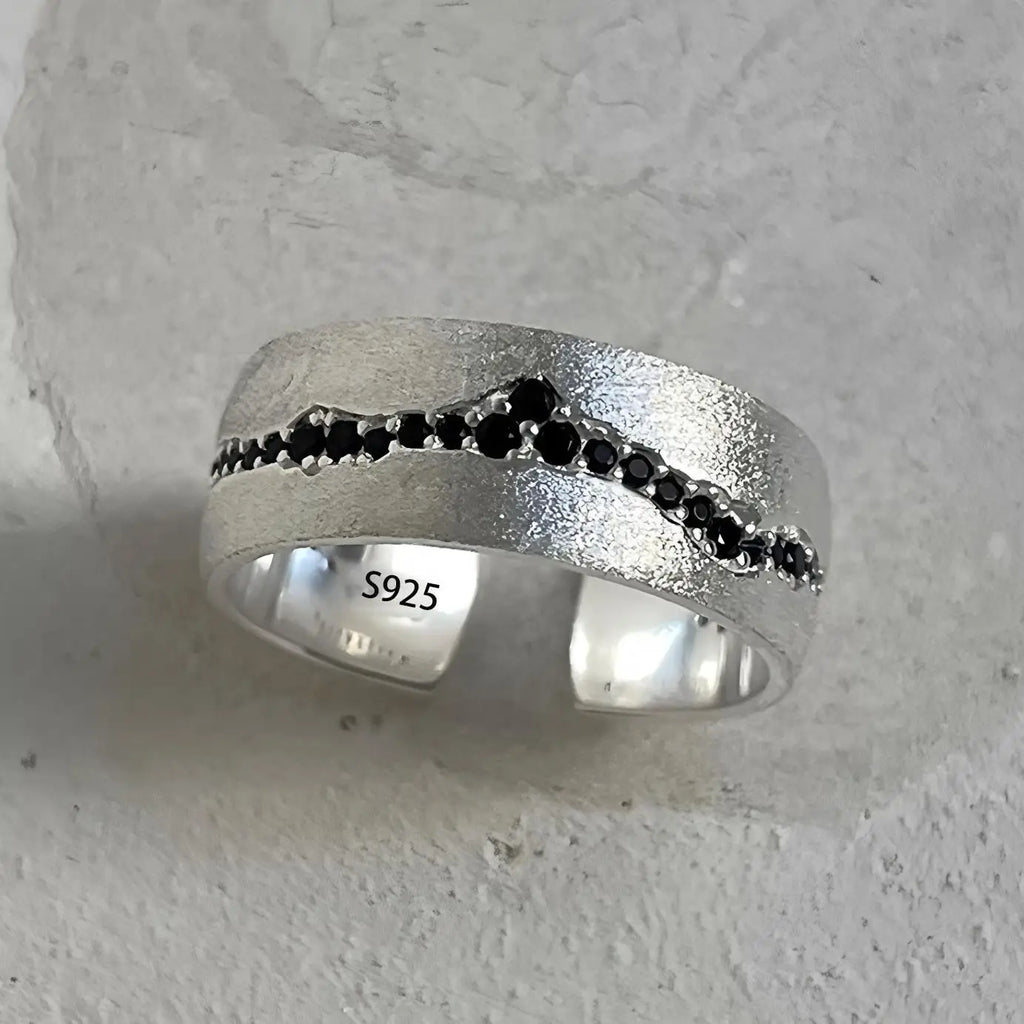 925 Sterling Silver Chain Knot Ring For Women Wrap Wide Band Rock Geometry Punk Jewelry Gift Wholesale Dropshipping Vera Lux