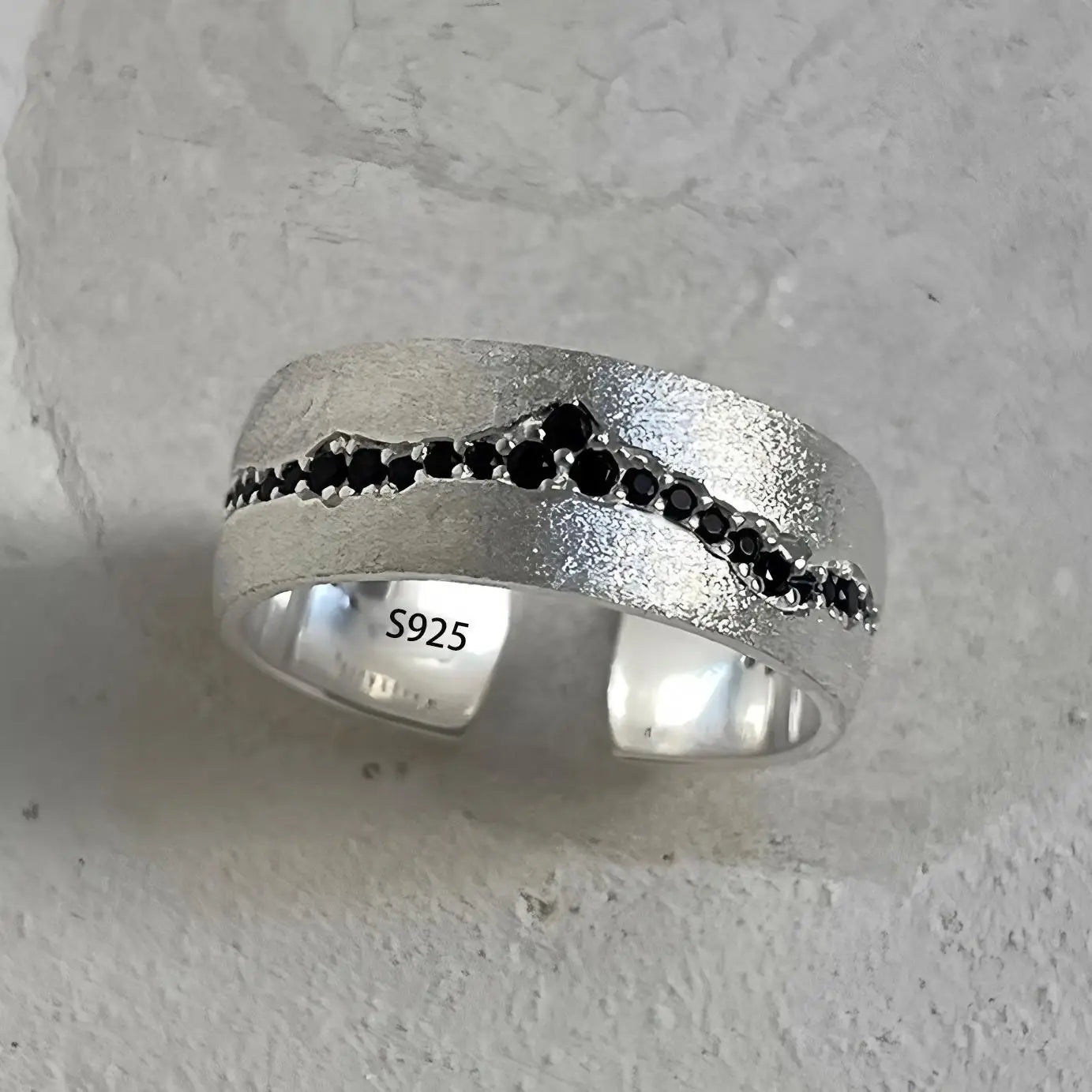925 Sterling Silver Chain Knot Ring For Women Wrap Wide Band Rock Geometry Punk Jewelry Gift Wholesale Dropshipping Vera Lux