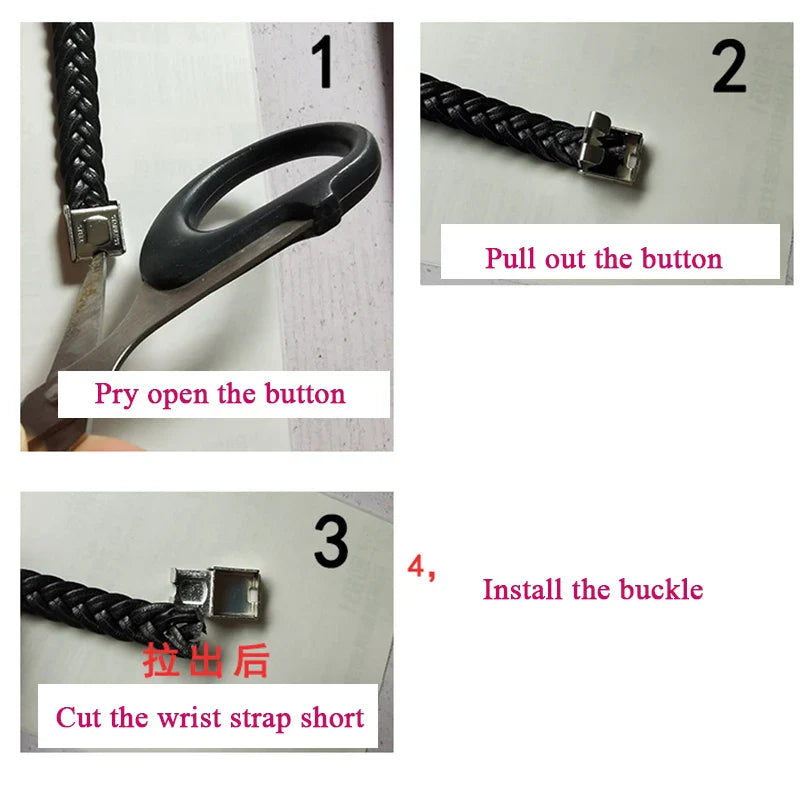 Custom logo Name Engrave Leather Bracelet Black Color customize Stainless Steel Bracelets For Women Men ID Bracelet Vera Lux