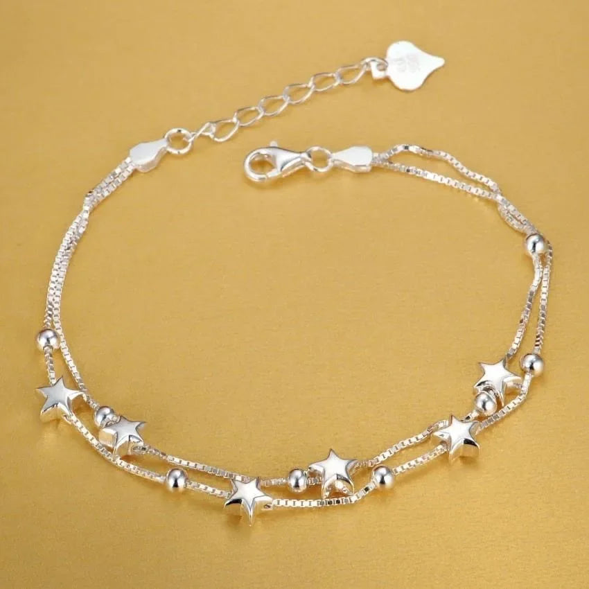 8 Inch 18K Gold Bracelet 5MM Sideways Chain Bracelet For Woman Men Fashion Wedding Engagement 925 Sterling Silver Jewelry Gifts Vera Lux