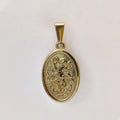Hypoallergenic 316L Stainless Steel Gold Plated Pendant Necklace - Saint Michael & Saint Christopher, Ideal Gift for Men Vera Lux