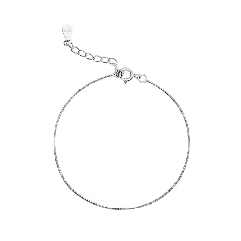 925 Sterling Silver 20cm Snake Chain Lucky Bracelets Woman Party Luxury Designer Jewelry Wedding Jewellery Vera Lux