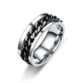 Titanium Steel Rotatable Chain Rings for Women Men Spinner Decompression Multifunctional Chain Ring Bottle Opener Ring Jewelry Vera Lux