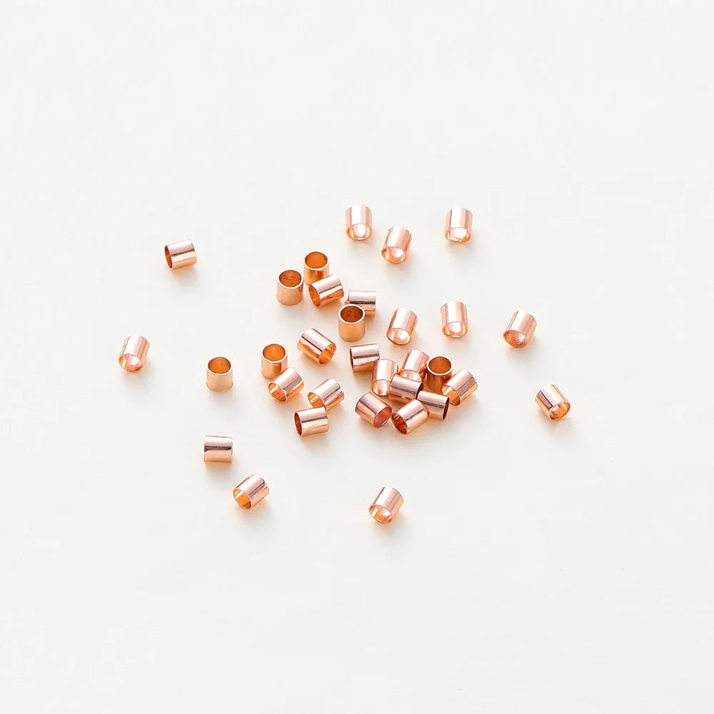 100pcs/lot 1.5/2/2.5mm 14K/18K Gold Color Plated Brass Positioning Beads for DIY Bracelet Necklace Jewelry Making Accessories Vera Lux