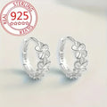 925 Sterling Silver Hoop Earrings With Sweet Flower Design Great For Everyday Wear Holidays And Gifts Vintage Bohemian Style Vera Lux