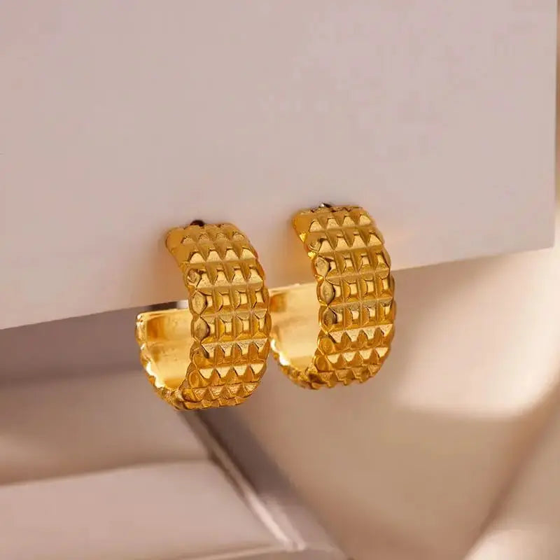 Trendy C-Shape Earrings For Women Stainless Steel Geometric Piercing Stud Earring 2024 New Fashion Party Jewelry Accessories Vera Lux