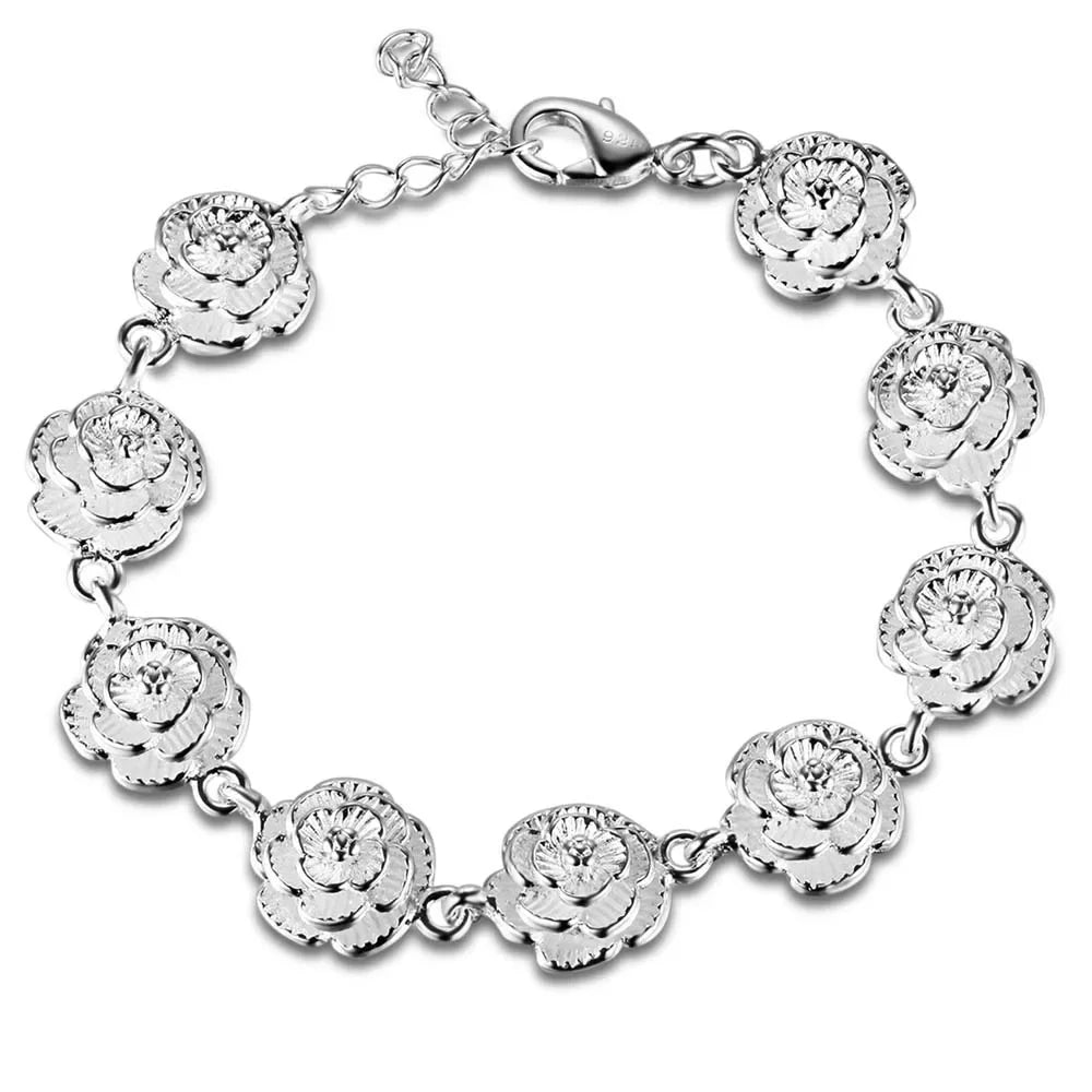 8 Inch 18K Gold Bracelet 5MM Sideways Chain Bracelet For Woman Men Fashion Wedding Engagement 925 Sterling Silver Jewelry Gifts Vera Lux