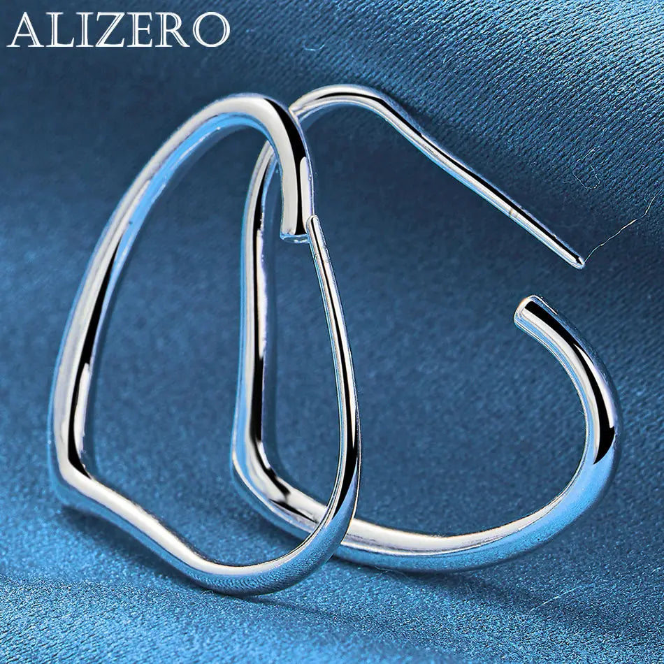 ALIZERO 925 Sterling Silver Earrings Simple Round Circle Hoop Earrings For Woman Fashion Wedding Engagement Charm Jewelry Gifts Vera Lux