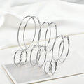 Classic Stainless Steel Big Circle Hoop Huggie Earrings for Women, 25mm/30mm/40mm/50mm/60mm/70mm Vera Lux