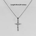 Jesus Cross 18k Gold Plated Stainless Steel Pendant Necklace For Men Unisex Religious Waterproof  Jewelry Accessories Vera Lux