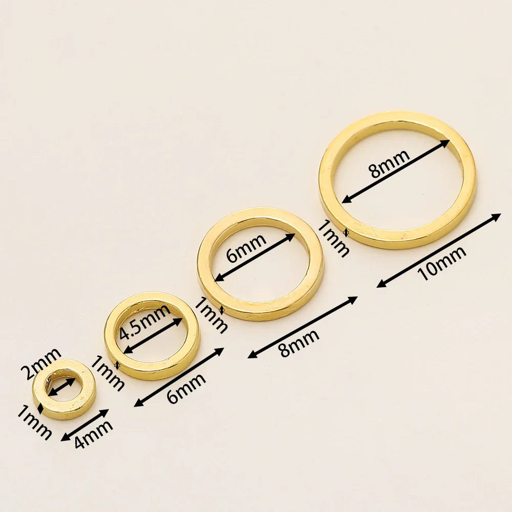 10/20Pcs/Pack 14K/18K Gold Color Plated Brass Close Jump Rings Split Rings Connector for Jewelry Necklace Making Accessories Vera Lux