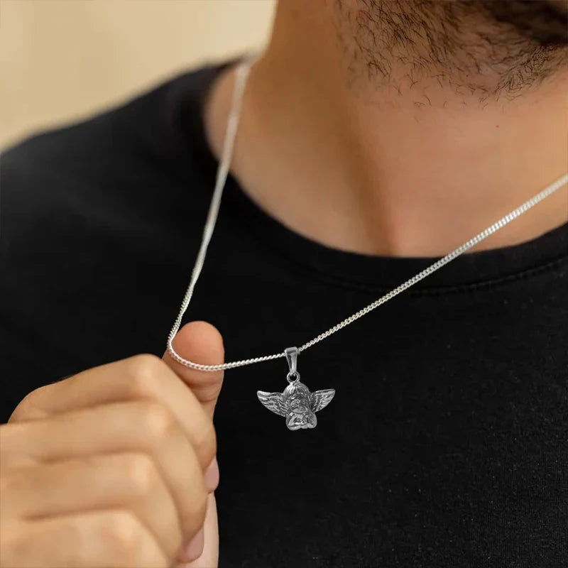 Stainless Steel Angel Pendant Premium Quality Tarnish Free Fashionable Necklace Charm For Women Men Vera Lux