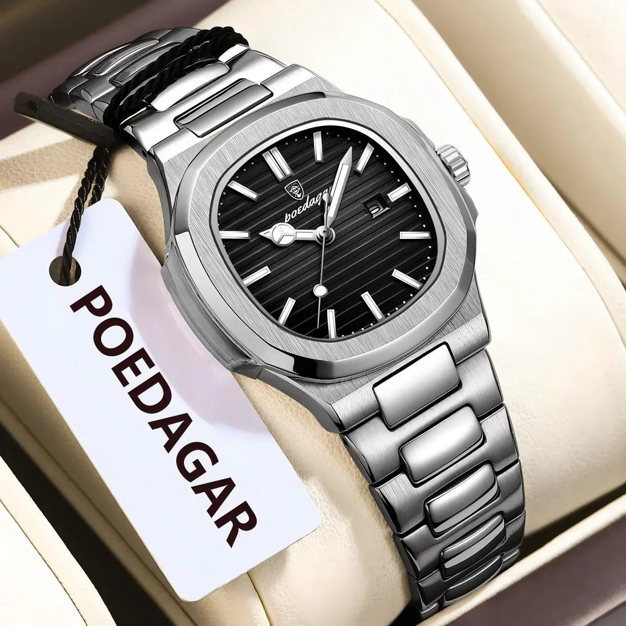 POEDAGAR Elegant Women's Quartz Watches Waterproof Luminous Date Ladies Wristwatch Stainless Steel Fashion Watch For Woman Reloj Vera Lux