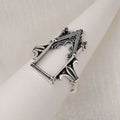 925 Sterling Silver Castle Adjustable Rings For Women Engagement Wedding Luxury Jewelry Wholesale Vera Lux