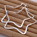 hot sale 925 Sterling silver big earrings lovely nice fashion classic star Earring Jewelry for party gifts women lady Vera Lux
