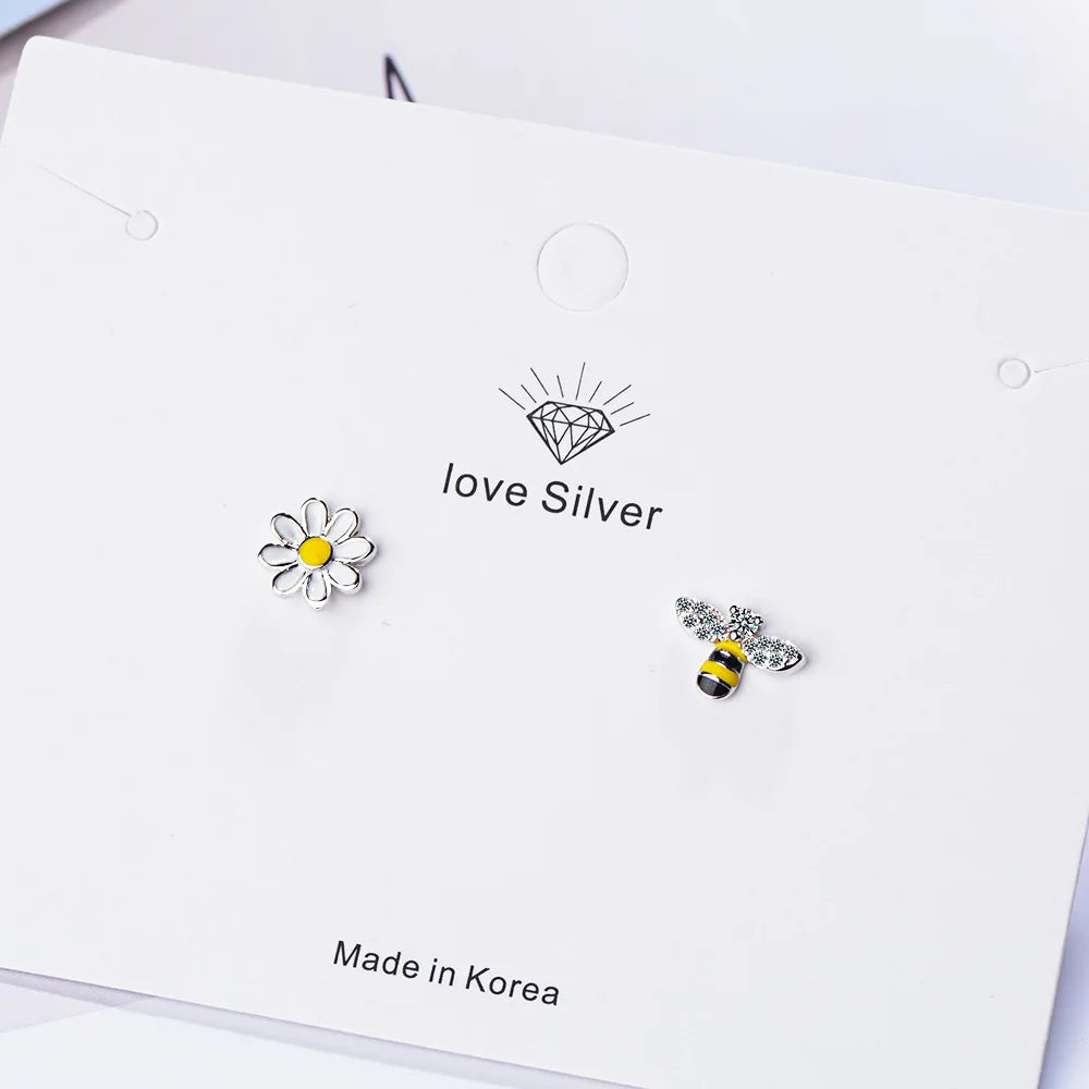 925 Sterling Silver Flower Bee Stud Earrings For Women Wedding Party Luxury  Jewelry Accessories Wholesale Money 925 Vera Lux