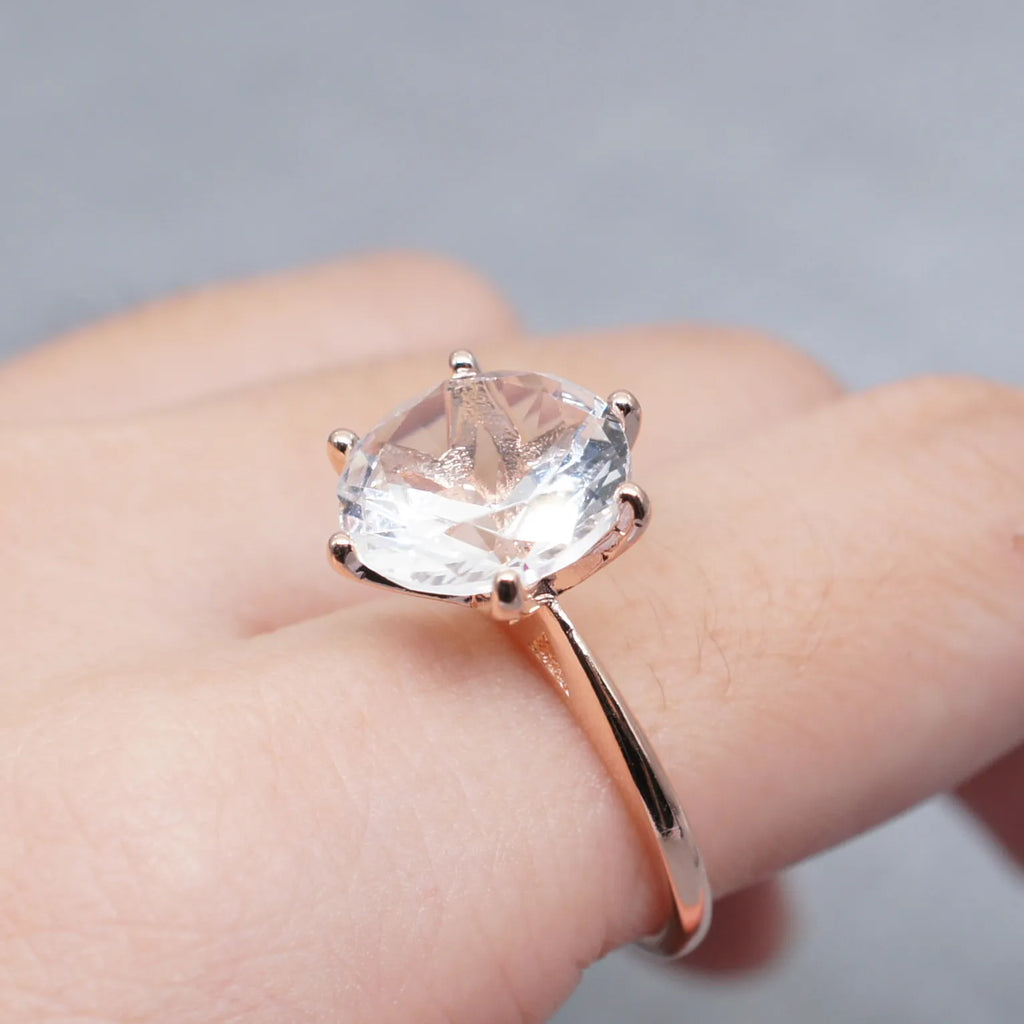 925 Sterling Silve Real Moissanite Ring Grace Banquet Shiny Jewelry Engagement Gift Vera Lux
