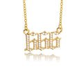 111 222 333 444 555 666 777 888 999 Necklaces For Women Gold Color Stainless Steel Zircon Angel Number Pendant Necklace Jewelry Vera Lux