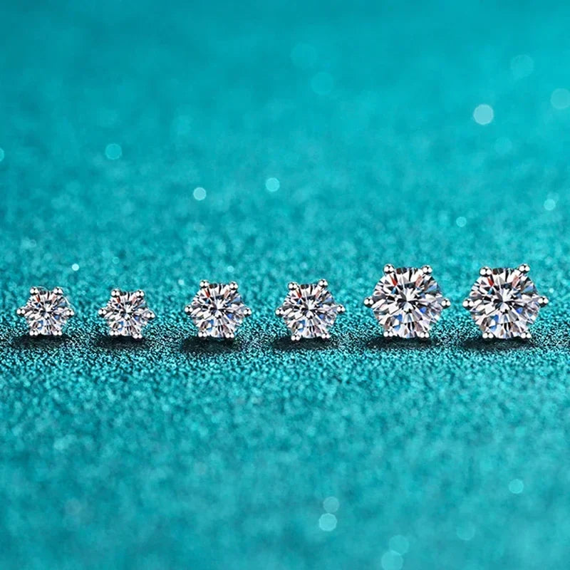 NeeTim 0.1-2 Carat D Color Moissanite Earrings For Women 925 Sterling Silver Ear Studs Sparkling Diamond Wedding Fine Jewelry Vera Lux