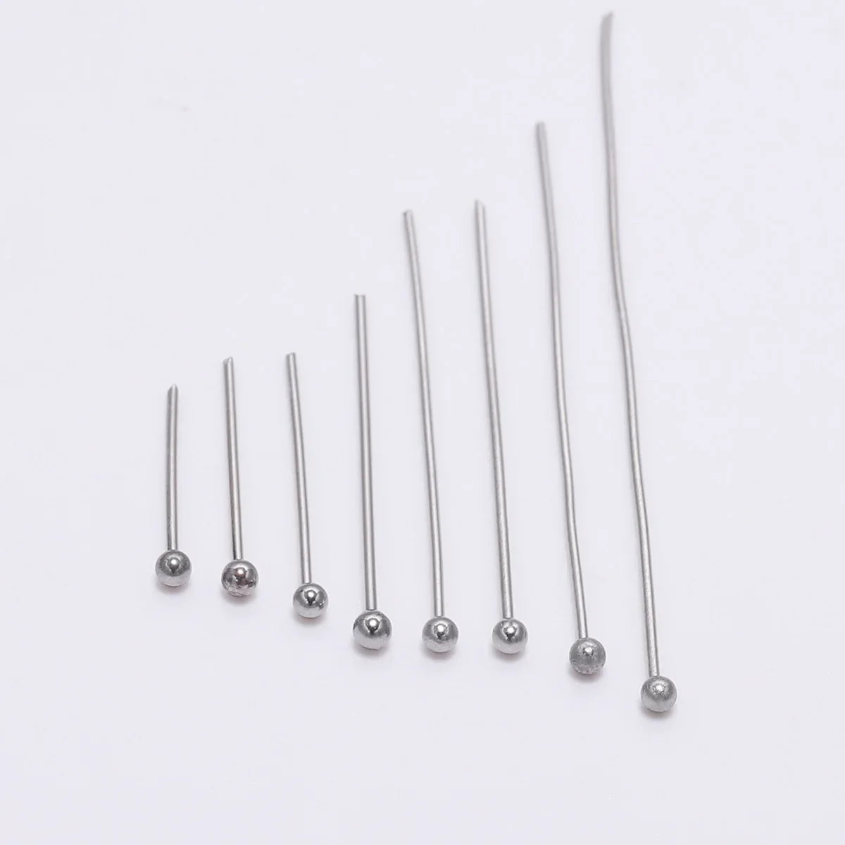 100pcs/Pack Stainless Steel 15-50mm Silver Ball Head Pins For Handmade DIY Jewelry Making Headpin Findings Accessories Vera Lux