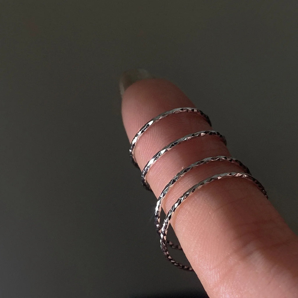 925 Sterling Silver Simple and Versatile Plain Ring Foldable Ring Party Jewelry Accessories For Women and Girls Vera Lux