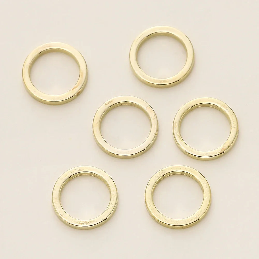 10/20Pcs/Pack 14K/18K Gold Color Plated Brass Close Jump Rings Split Rings Connector for Jewelry Necklace Making Accessories Vera Lux