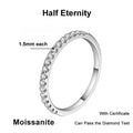 NeeTim Full Moissanite Ring for Woman Wedding Jewelry 925 Sterling Silver with Plated White Gold Rings Diamond Engagement Band Vera Lux