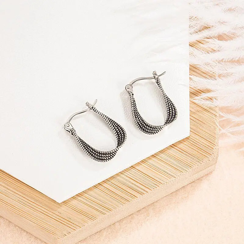 925 Sterling Silver Fried Dough Twists Engagement Stud Earrings For Women Elegant Wedding Luxury Jewelry Accessories Argent 925 Vera Lux