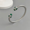 Original steel wire twist sapphire stainless steel women's bracelet, waterproof and rust-free, couple bracelet Vera Lux