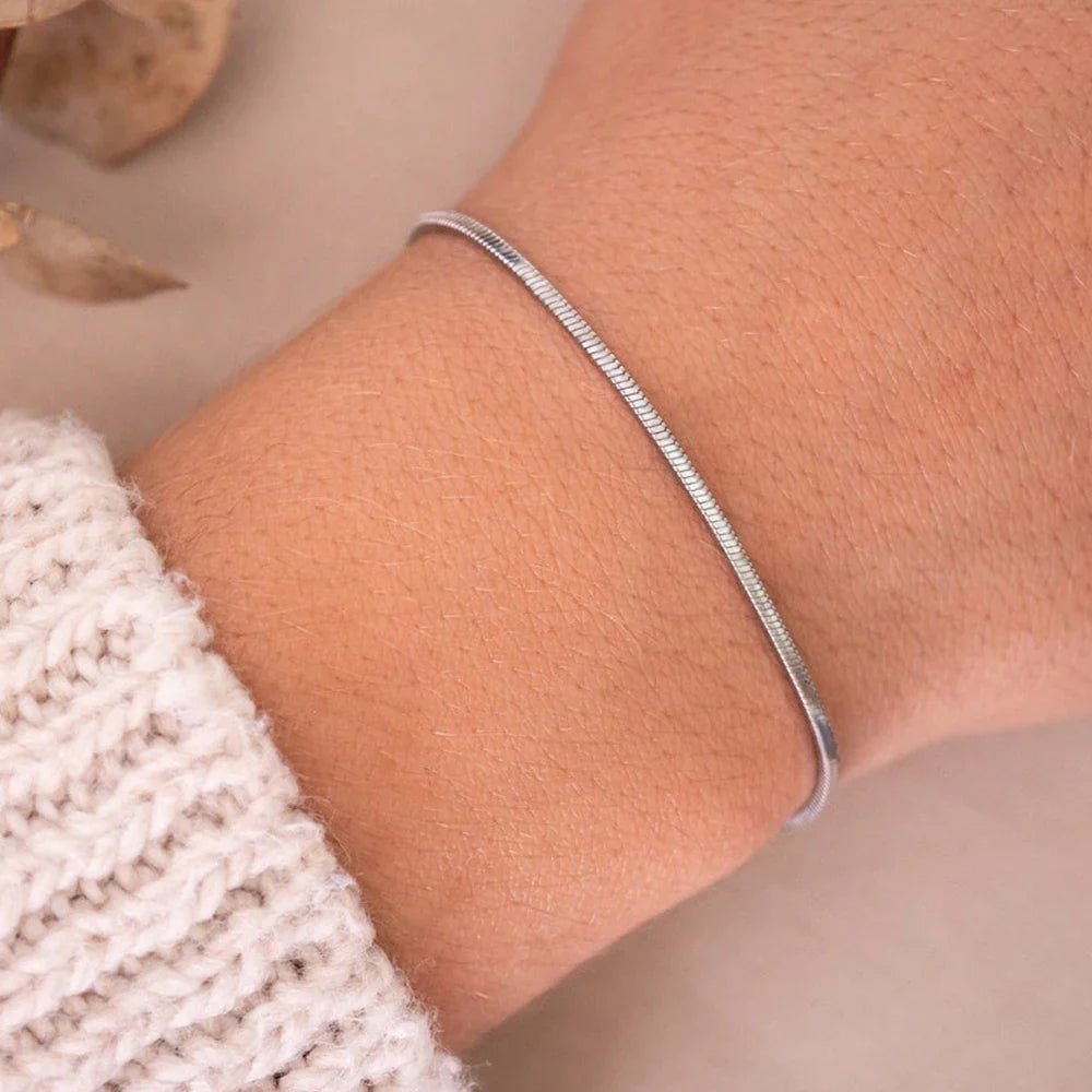 Hot Sale Stainless Steel Snake Chain Bracelet Fashion Jewelry For Men Women Stainless Steel Link Bracelet Vera Lux