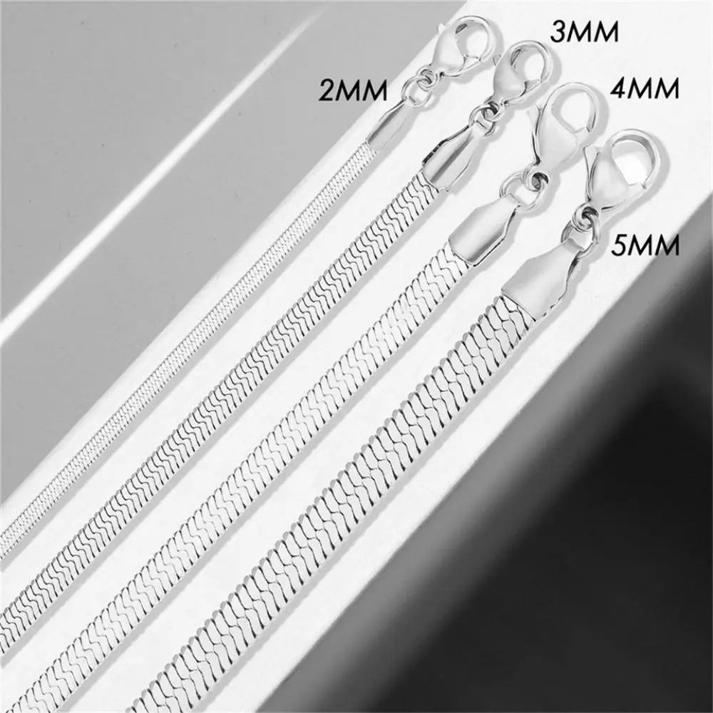 COLALA Simple Boutique Jewelry Stainless Steel Flat Snake Chain Bracelet Adjustable Women's Accessories Wholesale No Color Fadin Vera Lux