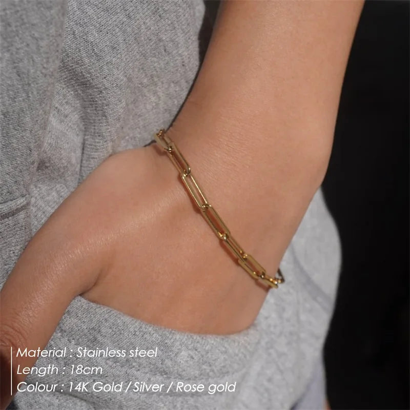 Bracelet for Women Curb Cuban Link Chain Stainless Steel Womens Bracelets Chains Davieslee Jewelry Vera Lux