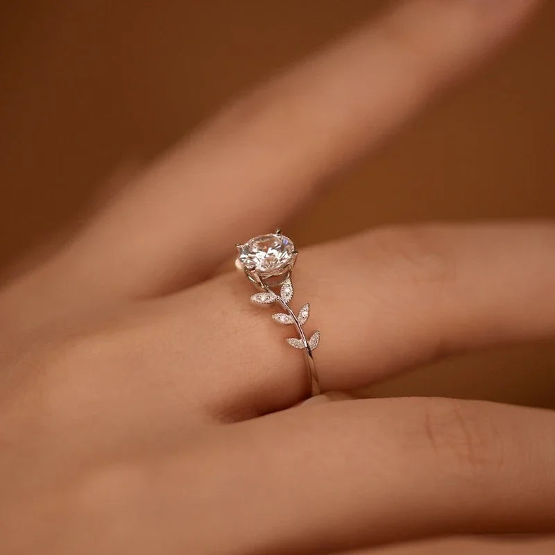 NeeTim 1CT Moissanite Diamond Rings Wedding Band for Women 925 Sterling Silver with Plated White Gold Bands Engagement Ring Vera Lux