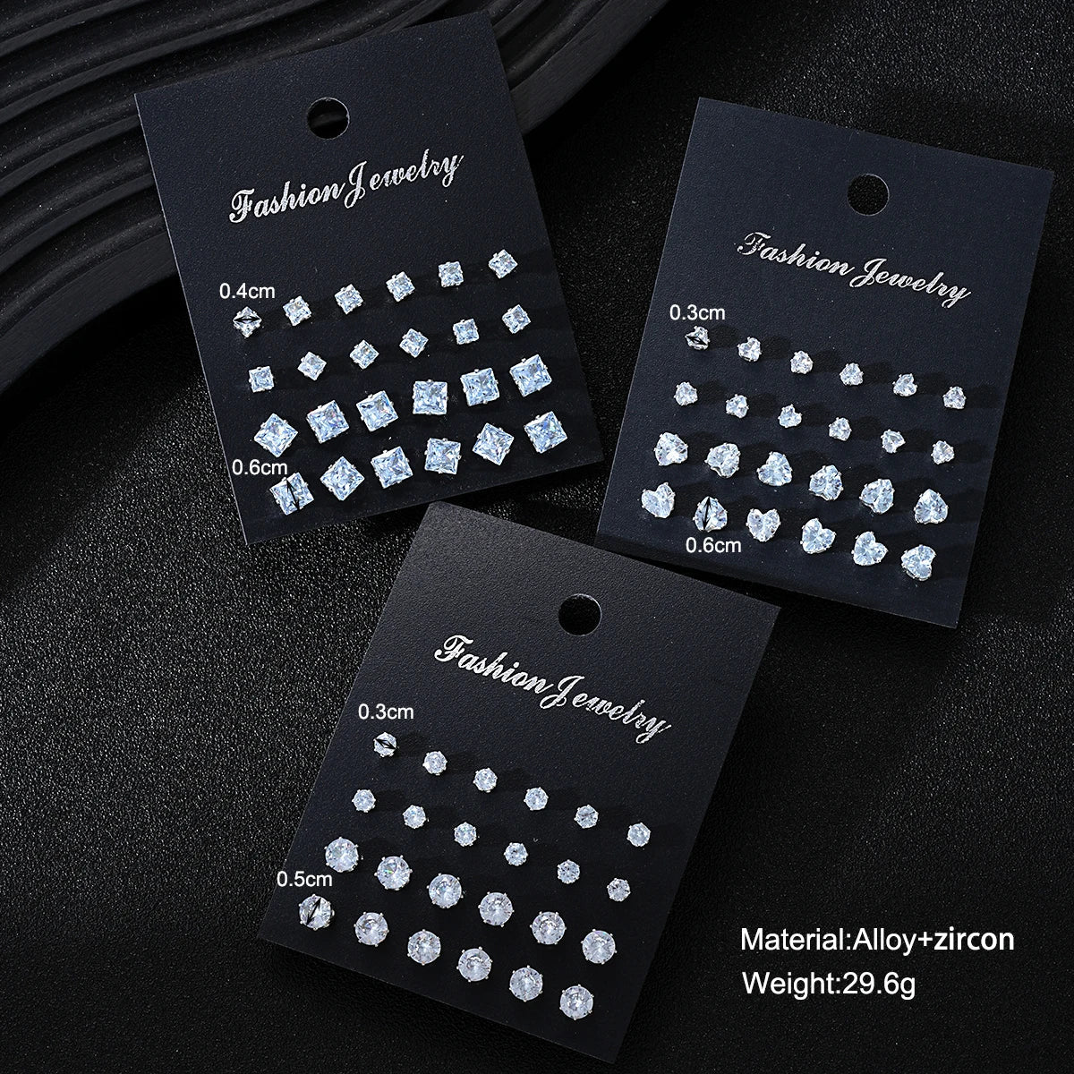 36 Pcs Simple Shiny Rhinestone Stud Earrings Set for Women Fashion Crystal Zircon Pearl Earring New Jewelry Accessories Gifts Vera Lux