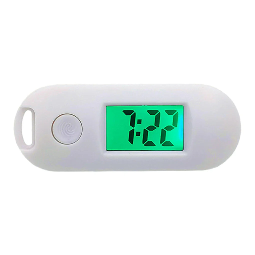 Keychain Pocket Watch Wide Application Compact And Portable Luminous Function Mini Digital Watch white Vera Lux