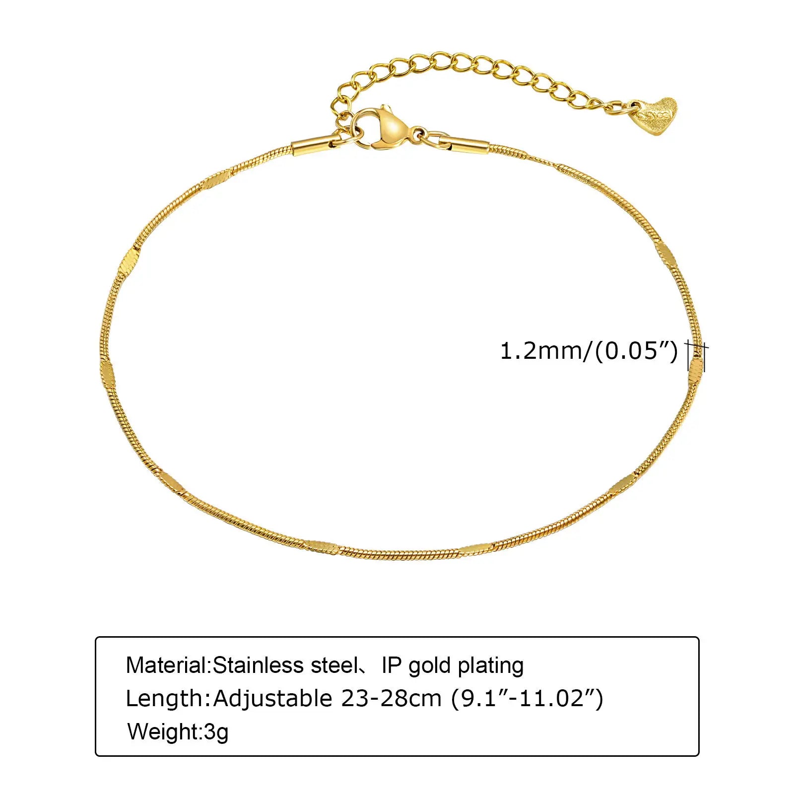 Anklet Bracelet on Legs Stainless Steel ,waterproof Adjustable Beach Beaded Ball Cuban Link Summer Boho Foot Jewelry for Women Vera Lux
