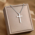 Cross Necklaces Streetwear Grunge Y2K Pendants Male Chains Christian Choker Fashion Stainless Steel Necklace For Women Jewelry Vera Lux